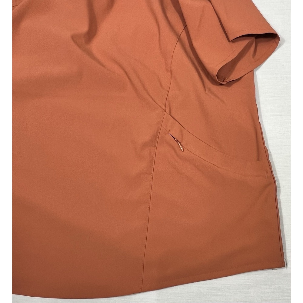 WonderWink Renew 3X Women's Scrub Top Harvest Orange V-Neck Medical Nursing Plus - Picture 4 of 11